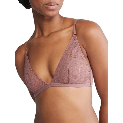 Minimalist Micro Lace Unlined Triangle Bra QF7540G