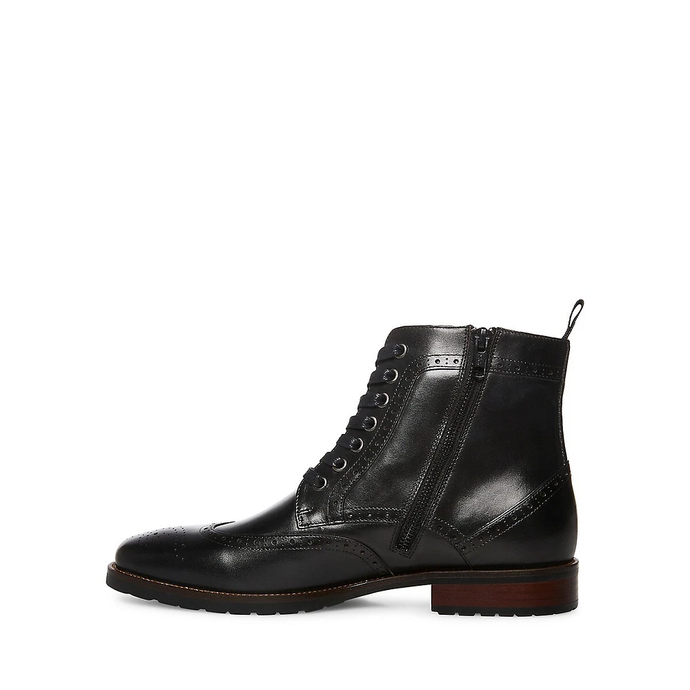 Tekinn Leather Brogue Ankle Boots