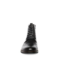 Tekinn Leather Brogue Ankle Boots