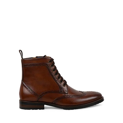 Tekinn Leather Brogue Ankle Boots