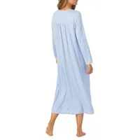 Soft Knit Lace-Trim Nightgown