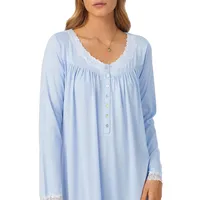 Soft Knit Lace-Trim Nightgown