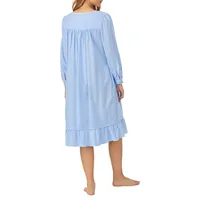 Cotton-Rayon Flannel Waltz Long-Sleeve Nightgown