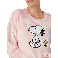 ​Snoopy-Print Plush Sleep Top