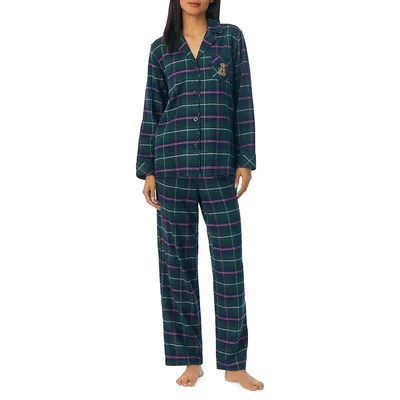 Two-Piece Plaid Pyjama Set