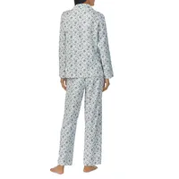 Notch Collar Top & Long Pant Pyjama Set