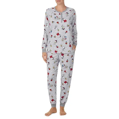 2-Piece Long-Sleeve Holiday Pyjama Set