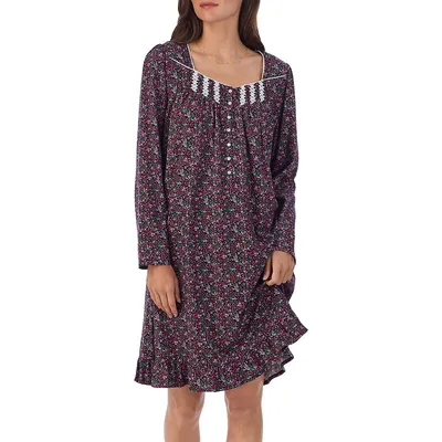 Floral Short Nightgown