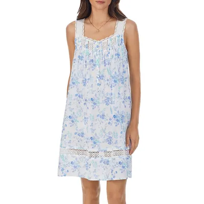 Floral Lawn Sleeveless Chemise