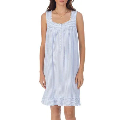 Sleeveless Striped Nightgown