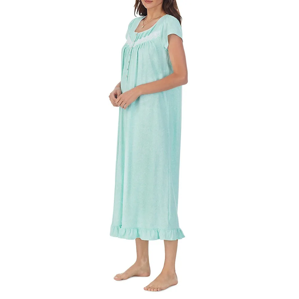 Print Jersey Long Nightgown