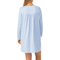 Soft Knit Lace-Trim Short Nightgown