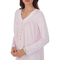 Soft Knit Lace-Trim Nightgown