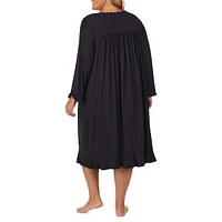 Plus LENZING Modal and Spandex Waltz Long-Sleeve Nightgown