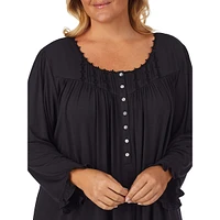 Plus LENZING Modal and Spandex Waltz Long-Sleeve Nightgown
