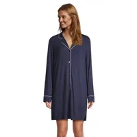 Notch-Collar Tipped Sleepshirt