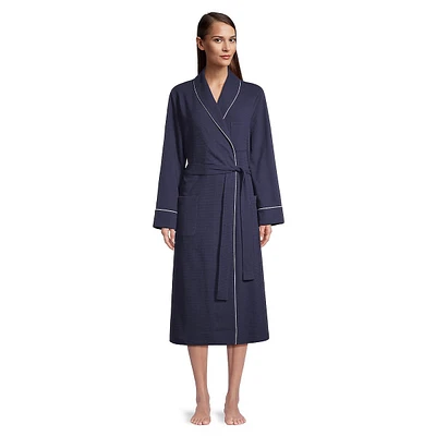 Waffle-Knit Robe