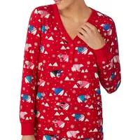2-Piece Printed Henley Pyjama Set