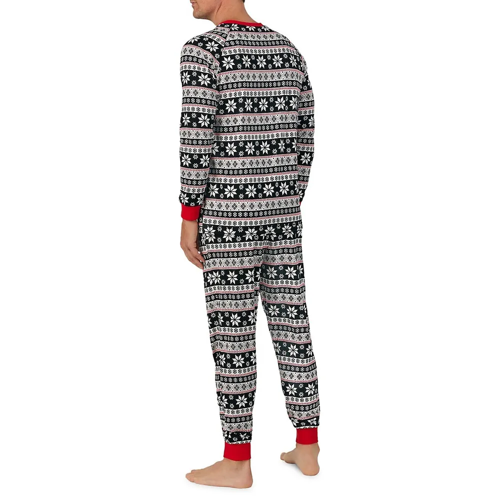 Men's 2-Piece Printed Jogger Pyjama Set