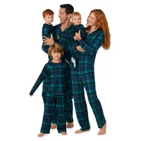 Women's 2-Piece Plaid Notch-Collar Pyjama Set