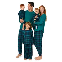 Women's 2-Piece Plaid Notch-Collar Pyjama Set