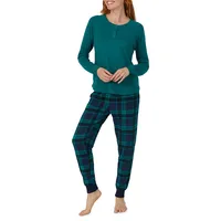 Women's Sweater-Knit Henley Pyjama Top