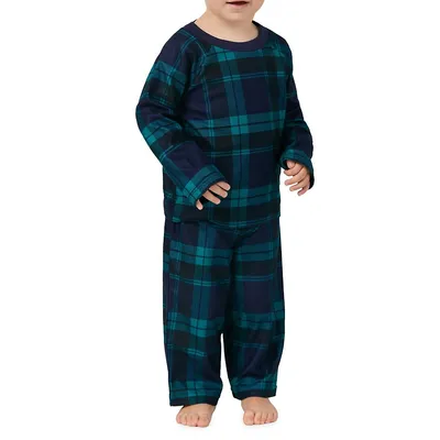 Little Kid's 2-Piece Plaid Pyjama Set