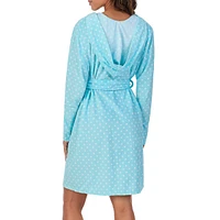 Hooded Short Wrap Robe