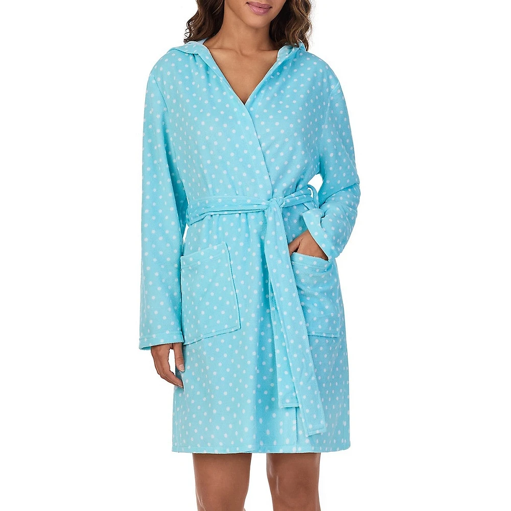 Hooded Short Wrap Robe