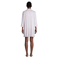 Notch-Collar Tipped Sleepshirt