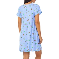 Printed Short-Sleeve Sleepshirt