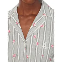 Striped Floral Sleepshirt