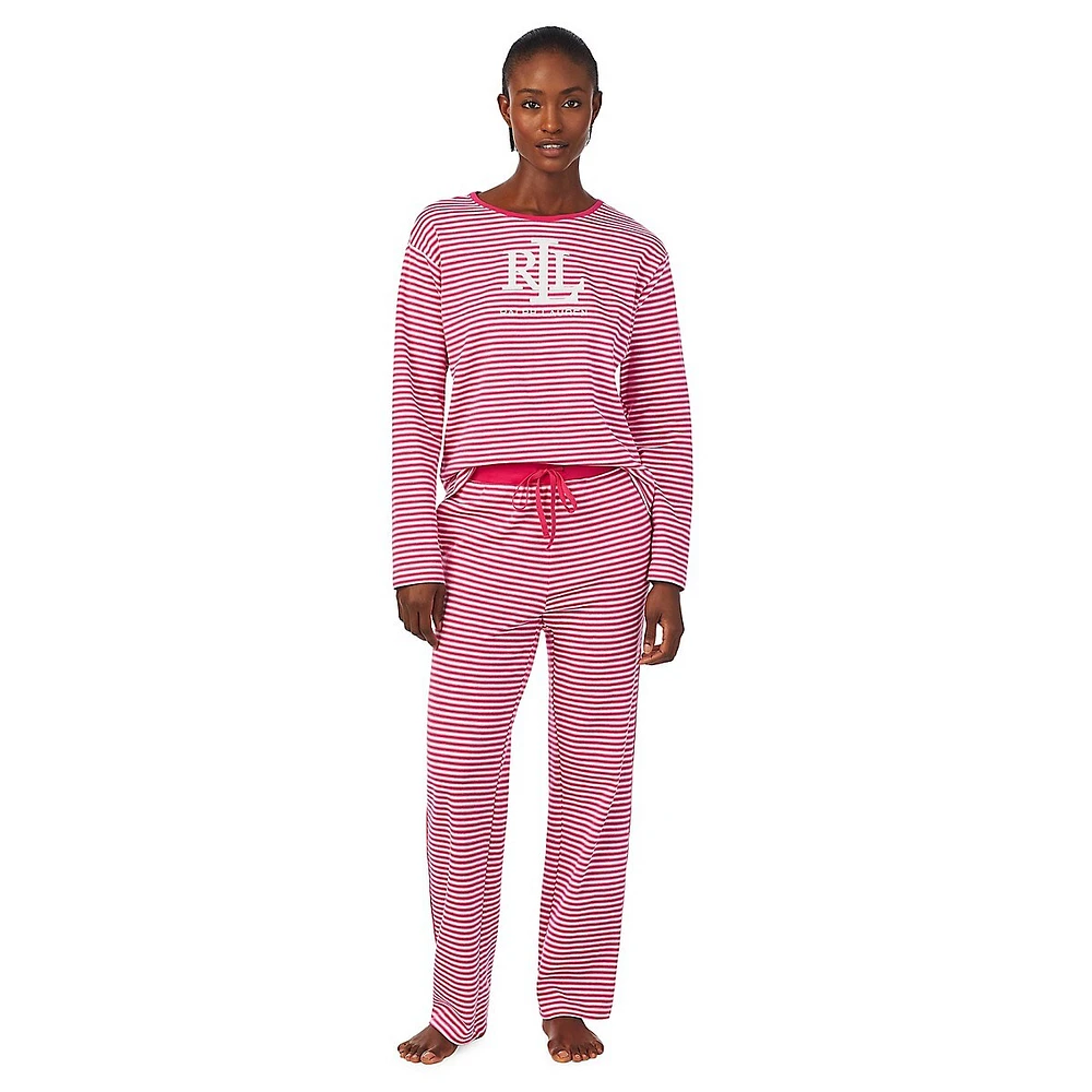 2-Piece Long-Sleeve Crewneck Pyjama Set