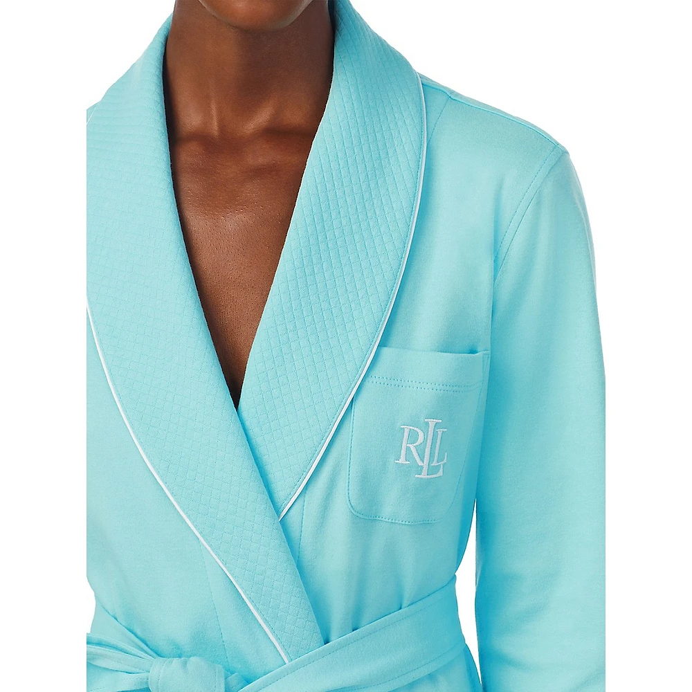 Shawl-Collar Wrap Robe