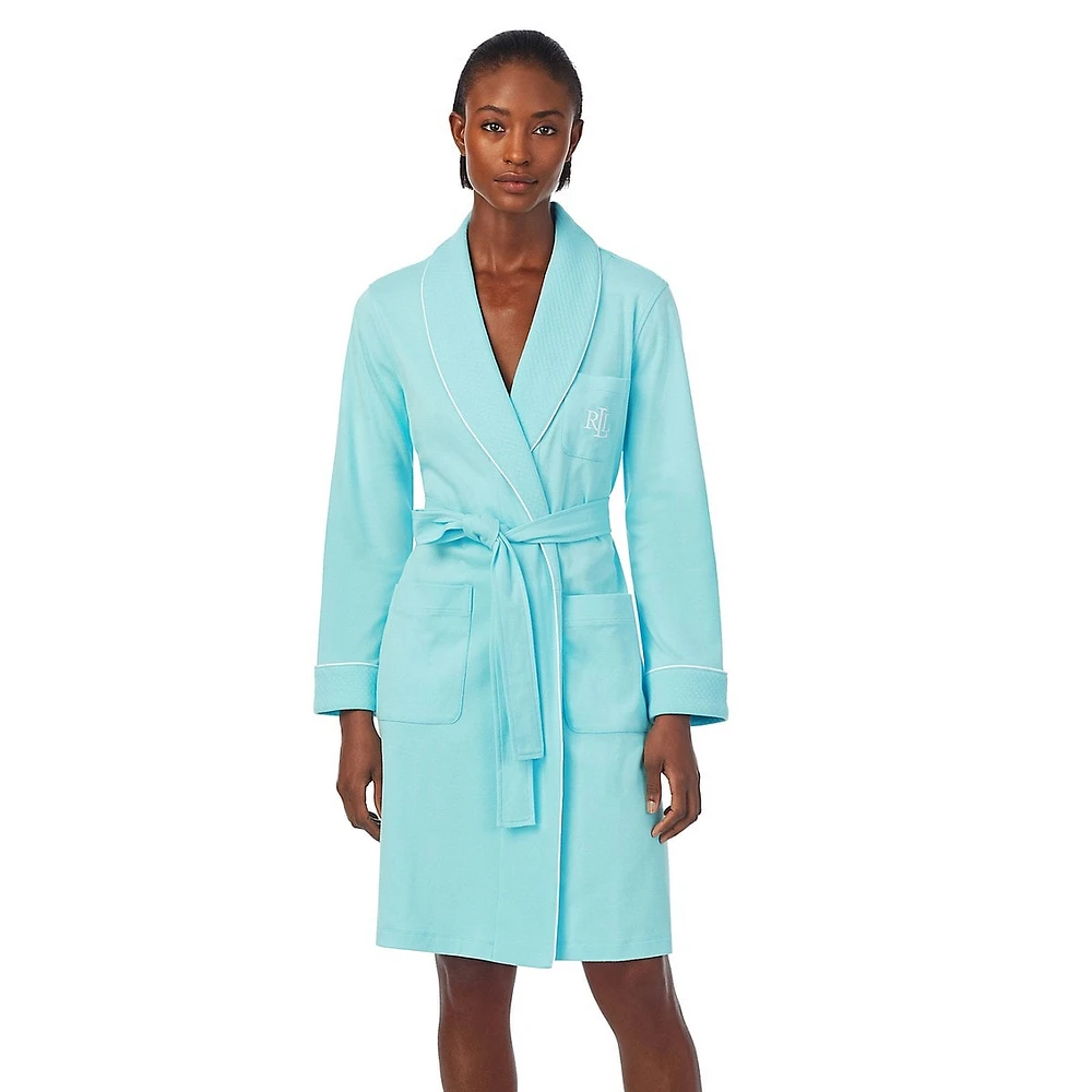 Shawl-Collar Wrap Robe