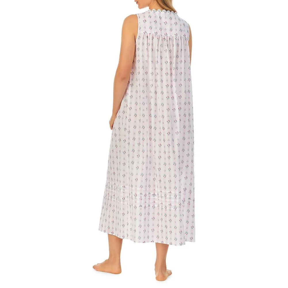 Floral Cotton Lawn Ballet Nightgown