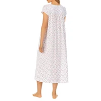 Rose-Print Long Nightgown