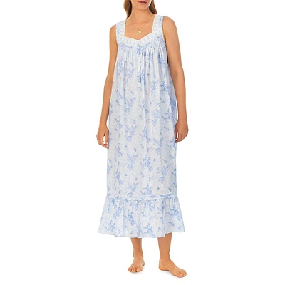 Floral Cotton Lawn Ballet Nightgown