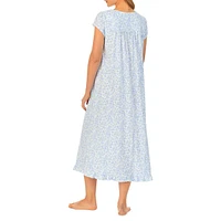 Floral Jersey Long Nightgown