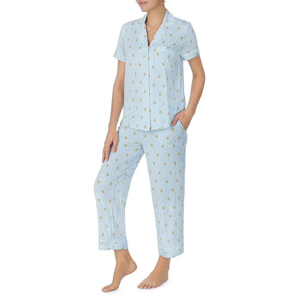 Stretch-Modal Jersey 2-Piece Print Pyjama Set