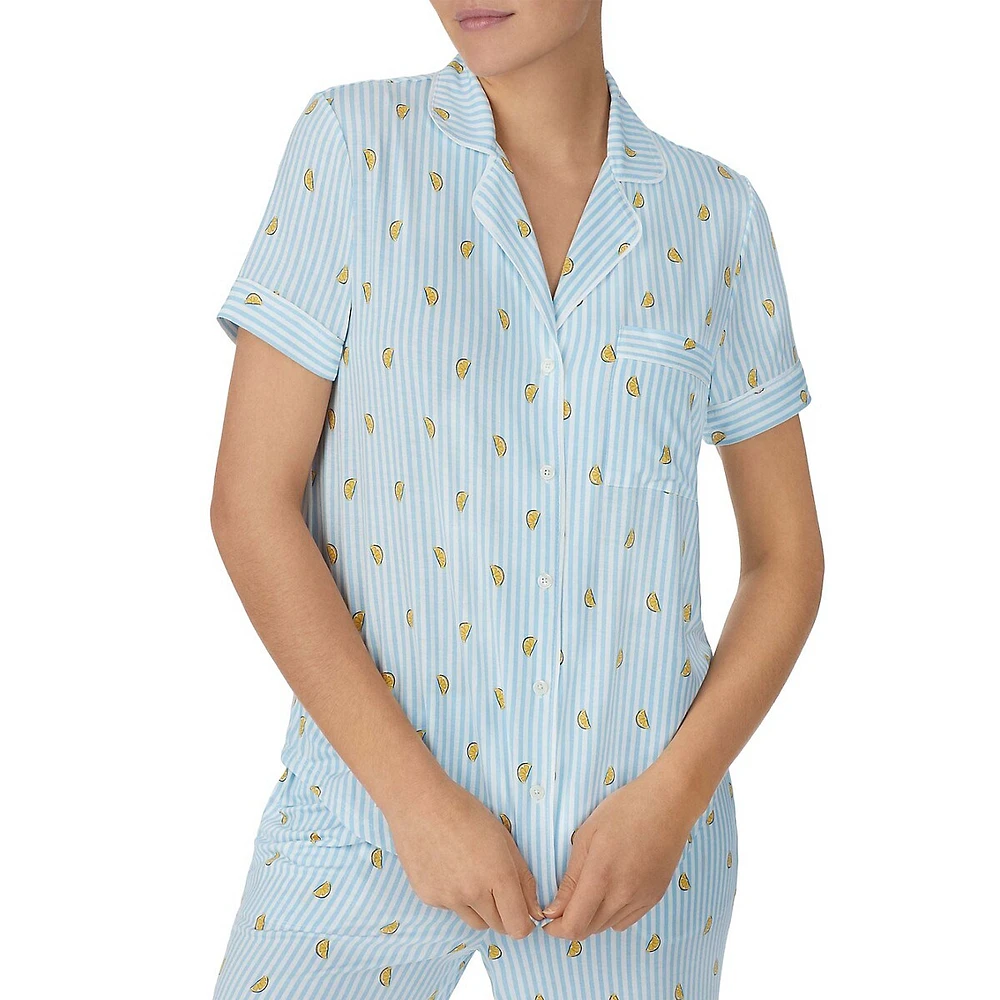 Stretch-Modal Jersey 2-Piece Print Pyjama Set