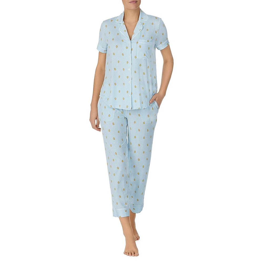 Stretch-Modal Jersey 2-Piece Print Pyjama Set