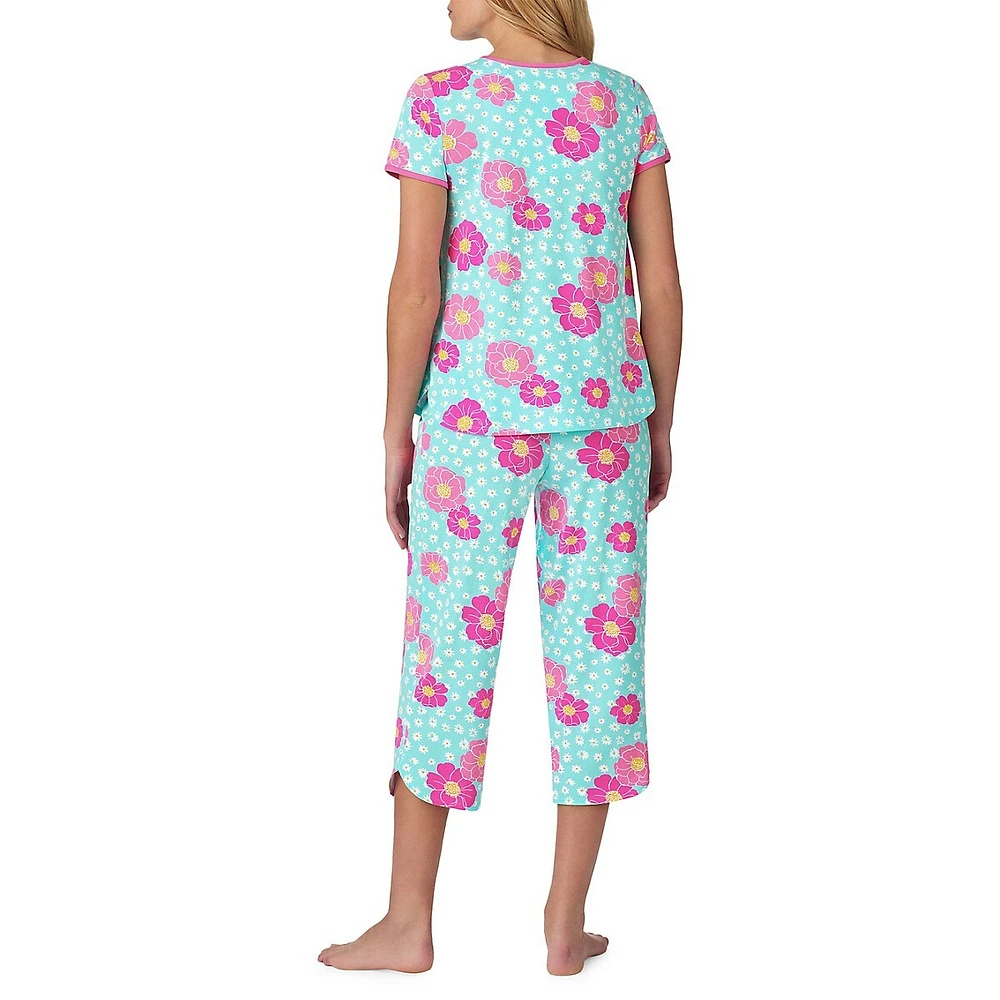 2-Piece Scoopneck T-Shirt & Capri Pyjama Set