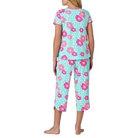 2-Piece Scoopneck T-Shirt & Capri Pyjama Set