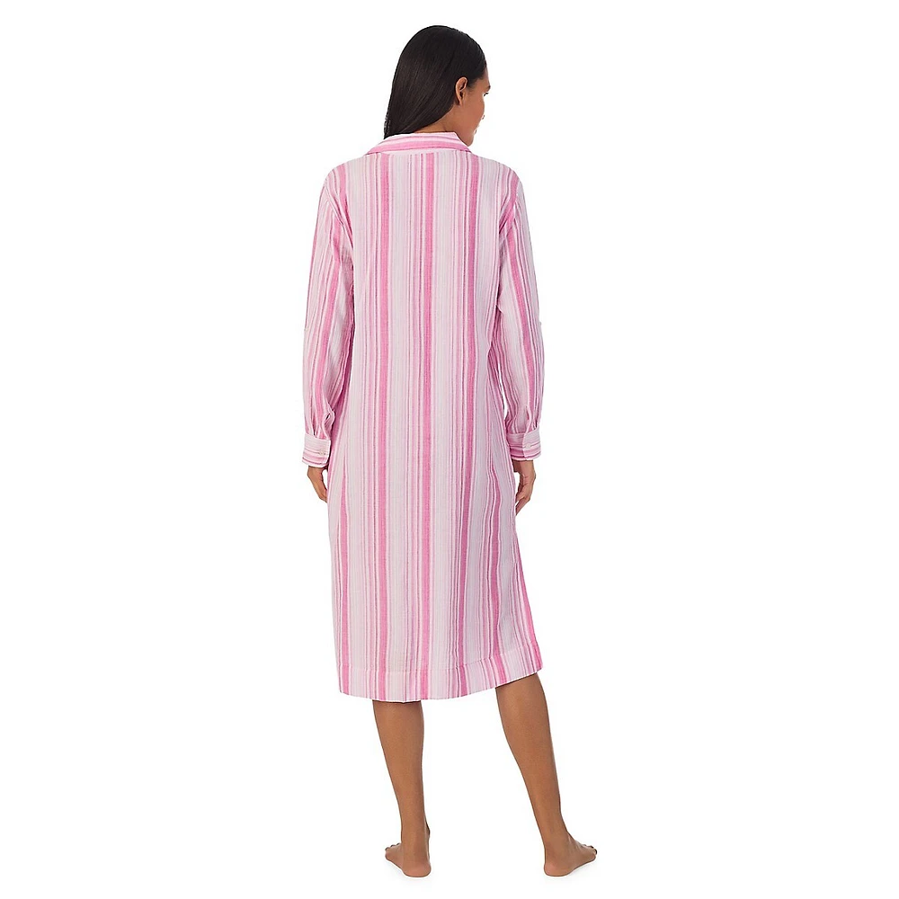 His Shirt Roll-Tab Midi Sleepshirt