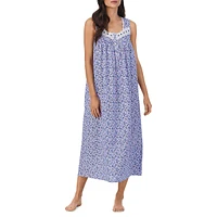 Floral Sleeveless Midi Nightgown