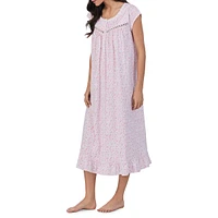 Floral Jersey Midi Nightgown