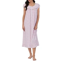 Floral Jersey Midi Nightgown