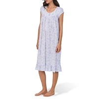 Cap-Sleeve Floral Waltz Nightgown