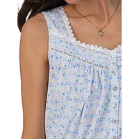 Sleeveless Floral Ballet Nightgown